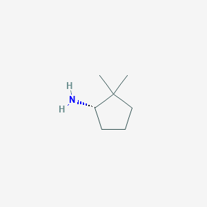 molecular formula C7H15N B11737553 (1S)-2,2-Dimethylcyclopentan-1-amine 