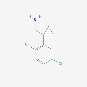 molecular formula C10H11Cl2N B11737560 1-(2,5-Dichlorophenyl)cyclopropanemethanamine 