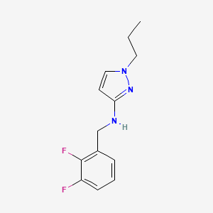 molecular formula C13H15F2N3 B11737564 N-[(2,3-difluorophenyl)methyl]-1-propyl-1H-pyrazol-3-amine 