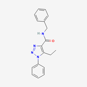 molecular formula C18H18N4O B1173757 N-benzyl-5-ethyl-1-phenyl-1H-1,2,3-triazole-4-carboxamide 