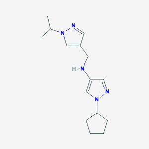 1-cyclopentyl-N-{[1-(propan-2-yl)-1H-pyrazol-4-yl]methyl}-1H-pyrazol-4-amine