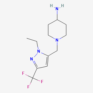 1-{[1-ethyl-3-(trifluoromethyl)-1H-pyrazol-5-yl]methyl}piperidin-4-amine