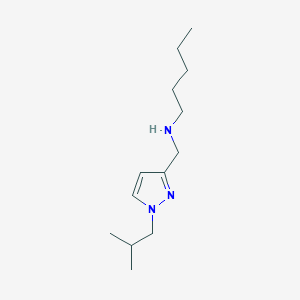 {[1-(2-methylpropyl)-1H-pyrazol-3-yl]methyl}(pentyl)amine