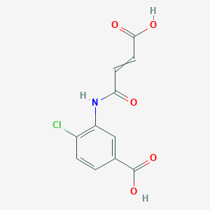 molecular formula C11H8ClNO5 B11737612 3-(3-Carboxyprop-2-enamido)-4-chlorobenzoic acid 