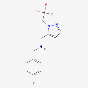 [(4-fluorophenyl)methyl]({[1-(2,2,2-trifluoroethyl)-1H-pyrazol-5-yl]methyl})amine