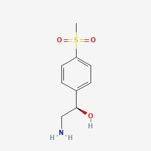 molecular formula C9H13NO3S B11737624 (1R)-2-Amino-1-(4-methanesulfonylphenyl)ethan-1-ol 