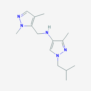 N-[(1,4-dimethyl-1H-pyrazol-5-yl)methyl]-3-methyl-1-(2-methylpropyl)-1H-pyrazol-4-amine