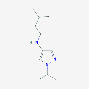 molecular formula C11H21N3 B11737652 N-(3-methylbutyl)-1-(propan-2-yl)-1H-pyrazol-4-amine 