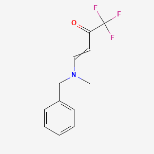 molecular formula C12H12F3NO B11737682 4-[benzyl(methyl)amino]-1,1,1-trifluorobut-3-en-2-one 