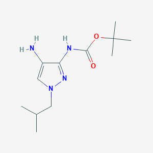 molecular formula C12H22N4O2 B11737708 tert-butyl (4-amino-1-isobutyl-1H-pyrazol-3-yl)carbamate 