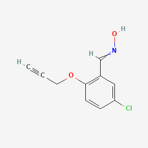 molecular formula C10H8ClNO2 B11737722 N-{[5-chloro-2-(prop-2-yn-1-yloxy)phenyl]methylidene}hydroxylamine 