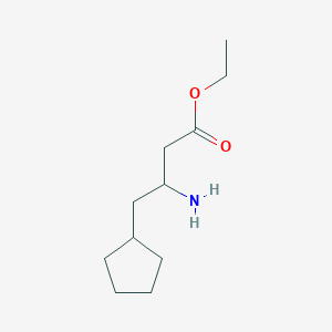 Ethyl 3-amino-4-cyclopentylbutanoate