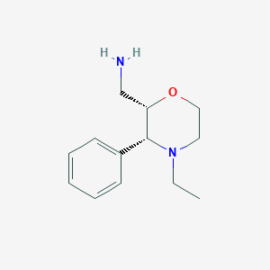 molecular formula C13H20N2O B11737733 1-[(2S,3R)-4-ethyl-3-phenylmorpholin-2-yl]methanamine 