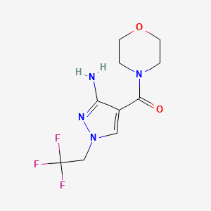 4-(morpholine-4-carbonyl)-1-(2,2,2-trifluoroethyl)-1H-pyrazol-3-amine