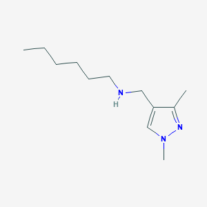 molecular formula C12H23N3 B11737753 [(1,3-dimethyl-1H-pyrazol-4-yl)methyl](hexyl)amine 