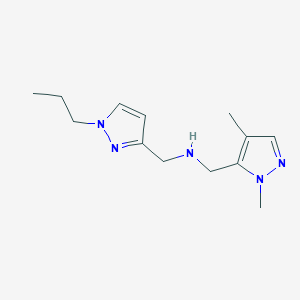 [(1,4-dimethyl-1H-pyrazol-5-yl)methyl][(1-propyl-1H-pyrazol-3-yl)methyl]amine