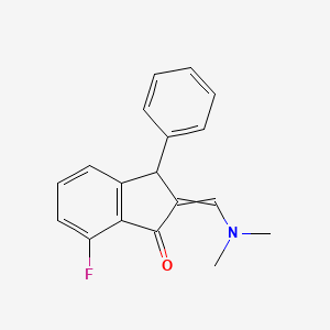 2-[(dimethylamino)methylidene]-7-fluoro-3-phenyl-2,3-dihydro-1H-inden-1-one