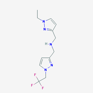 [(1-ethyl-1H-pyrazol-3-yl)methyl]({[1-(2,2,2-trifluoroethyl)-1H-pyrazol-3-yl]methyl})amine