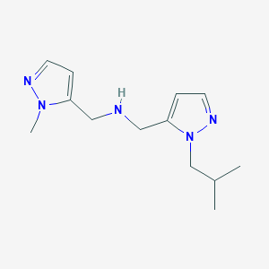 molecular formula C13H21N5 B11737782 [(1-methyl-1H-pyrazol-5-yl)methyl]({[1-(2-methylpropyl)-1H-pyrazol-5-yl]methyl})amine 