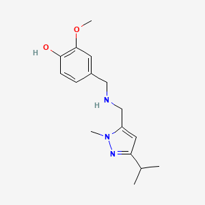 2-methoxy-4-[({[1-methyl-3-(propan-2-yl)-1H-pyrazol-5-yl]methyl}amino)methyl]phenol