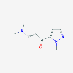 molecular formula C9H13N3O B11737802 3-(Dimethylamino)-1-(1-methyl-1H-pyrazol-5-yl)prop-2-en-1-one 