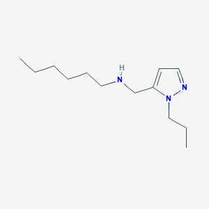 molecular formula C13H25N3 B11737819 hexyl[(1-propyl-1H-pyrazol-5-yl)methyl]amine 