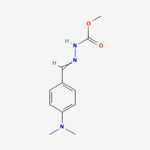 molecular formula C11H15N3O2 B11737821 N'-{[4-(dimethylamino)phenyl]methylidene}methoxycarbohydrazide 