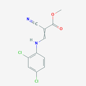 molecular formula C11H8Cl2N2O2 B11737823 Methyl 2-cyano-3-[(2,4-dichlorophenyl)amino]prop-2-enoate 