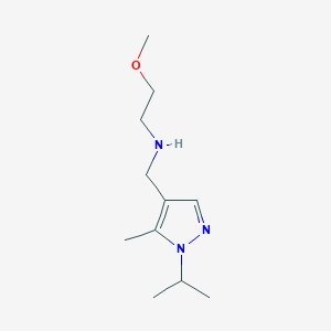 molecular formula C11H21N3O B11737838 (2-methoxyethyl)({[5-methyl-1-(propan-2-yl)-1H-pyrazol-4-yl]methyl})amine 