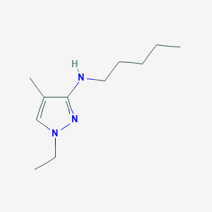 molecular formula C11H21N3 B11737897 1-ethyl-4-methyl-N-pentyl-1H-pyrazol-3-amine 