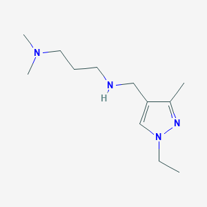 molecular formula C12H24N4 B11737913 [3-(dimethylamino)propyl][(1-ethyl-3-methyl-1H-pyrazol-4-yl)methyl]amine 