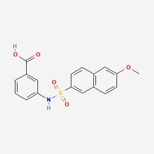 molecular formula C18H15NO5S B1173793 3-(6-Methoxynaphthalene-2-sulfonamido)benzoic acid 