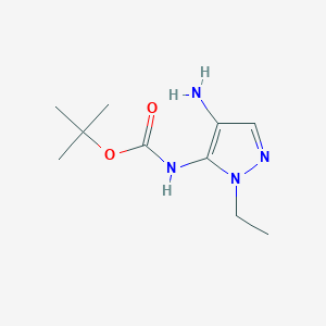 molecular formula C10H18N4O2 B11737930 tert-butyl (4-amino-1-ethyl-1H-pyrazol-5-yl)carbamate 