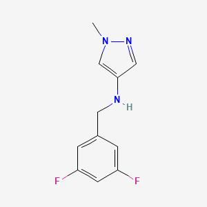 molecular formula C11H11F2N3 B11737936 N-[(3,5-difluorophenyl)methyl]-1-methyl-1H-pyrazol-4-amine 