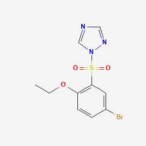 molecular formula C10H10BrN3O3S B1173795 1-(5-bromo-2-ethoxybenzenesulfonyl)-1H-1,2,4-triazole 