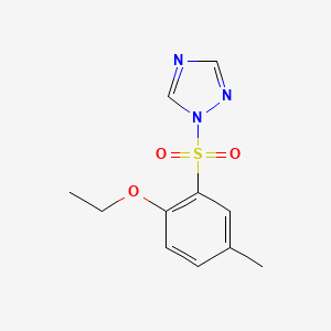 molecular formula C11H13N3O3S B1173796 1-(2-ethoxy-5-methylbenzenesulfonyl)-1H-1,2,4-triazole 