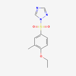 molecular formula C11H13N3O3S B1173798 1-[(4-ethoxy-3-methylphenyl)sulfonyl]-1H-1,2,4-triazole 