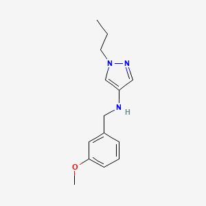 molecular formula C14H19N3O B11737988 N-(3-methoxybenzyl)-1-propyl-1H-pyrazol-4-amine 