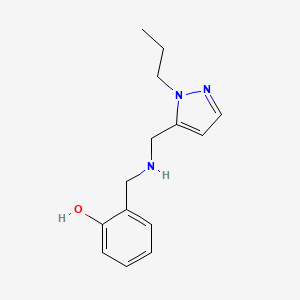 molecular formula C14H19N3O B11737998 2-({[(1-Propyl-1h-pyrazol-5-yl)methyl]amino}methyl)phenol 