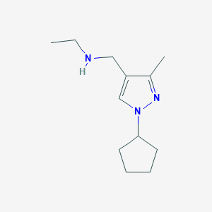 molecular formula C12H21N3 B11738005 [(1-cyclopentyl-3-methyl-1H-pyrazol-4-yl)methyl](ethyl)amine 