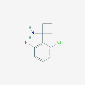 molecular formula C10H11ClFN B11738007 1-(2-Chloro-6-fluorophenyl)cyclobutanamine 