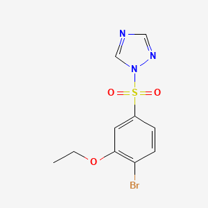 molecular formula C10H10BrN3O3S B1173801 1-(4-bromo-3-ethoxybenzenesulfonyl)-1H-1,2,4-triazole 
