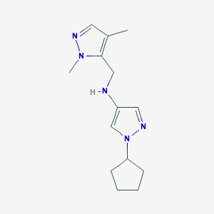 1-cyclopentyl-N-[(1,4-dimethyl-1H-pyrazol-5-yl)methyl]-1H-pyrazol-4-amine