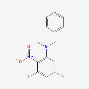 molecular formula C14H12F2N2O2 B11738022 N-benzyl-3,5-difluoro-N-methyl-2-nitroaniline 