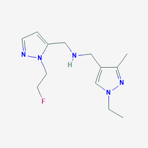 molecular formula C13H20FN5 B11738024 [(1-ethyl-3-methyl-1H-pyrazol-4-yl)methyl]({[1-(2-fluoroethyl)-1H-pyrazol-5-yl]methyl})amine 