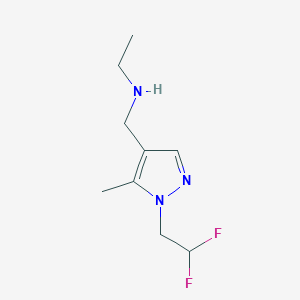 {[1-(2,2-difluoroethyl)-5-methyl-1H-pyrazol-4-yl]methyl}(ethyl)amine