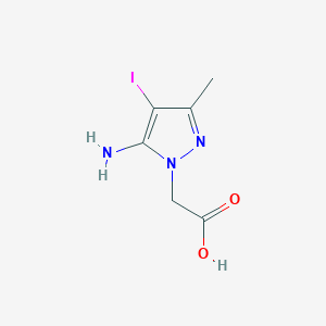 molecular formula C6H8IN3O2 B11738050 2-(5-amino-4-iodo-3-methyl-1H-pyrazol-1-yl)acetic acid 