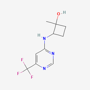 1-Methyl-2-{[6-(trifluoromethyl)pyrimidin-4-yl]amino}cyclobutan-1-ol