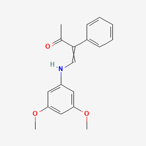 molecular formula C18H19NO3 B11738099 4-[(3,5-Dimethoxyphenyl)amino]-3-phenylbut-3-EN-2-one 