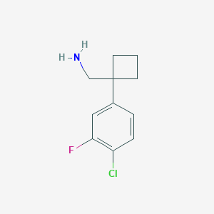 1-(4-Chloro-3-fluorophenyl)cyclobutanemethanamine